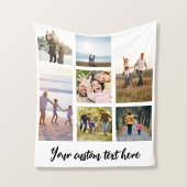 Aangepaste 7 fotocollage fleece deken