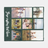 Aangepaste 7 fotocollage fleece deken (Voorkant (Horizontaal))