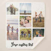 Aangepaste 7 fotocollage sherpa deken (Voorkant)