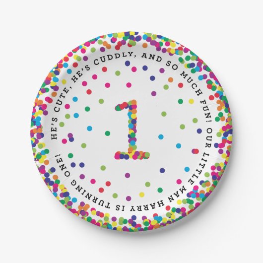 Aangepaste 7-inch borden van Ellen Papieren Bordje (Voorkant)