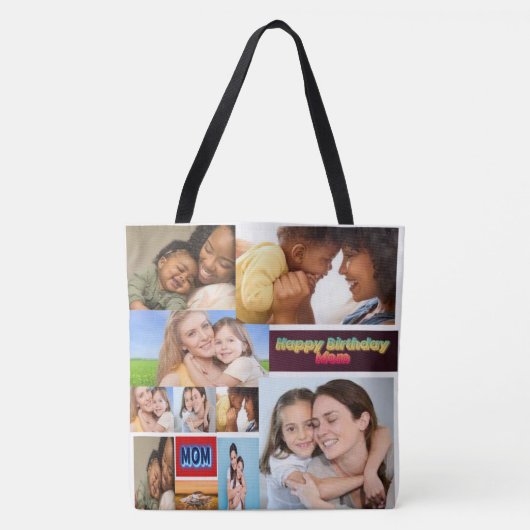 Aangepaste 7 Photo Collage Canvas tas (Voorkant)