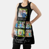 Aangepaste 7 Photo Collage Familienaam Quote Zwart Schort (Insitu)