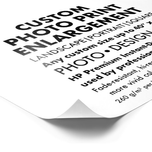 Aangepaste 7 "x5" Landschapsfoto Uitbreiding Print Foto Afdruk (Hoek)