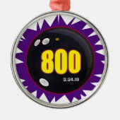 Aangepaste 800-reeks in Bowling, Metalen Ornament (Voorkant)