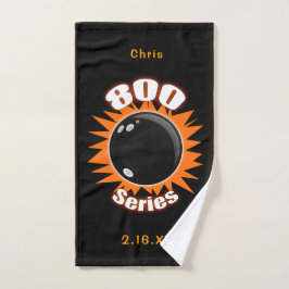 Aangepaste 800-reeks met datum en naam, Bowling Handdoek