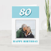 Aangepaste 80e verjaardag Aangepaste foto aangepas Kaart (Voorkant)