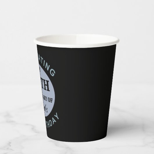 Aangepaste 80e verjaardag Humor Papieren Bekers (Links)