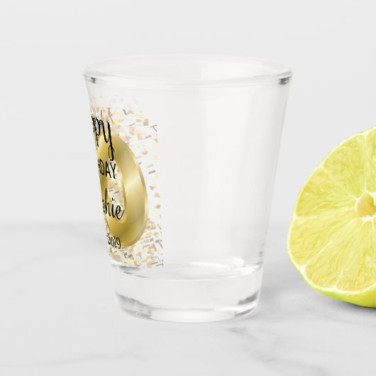 Aangepaste 80e verjaardag shot glas (Rechts)