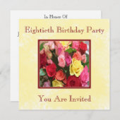 Aangepaste 80e verjaardag Uitnodigingen van de Par (Voorkant / Achterkant)