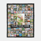Aangepaste 81 foto-Collage Aangepaste kleurenfoto Fleece Deken (Voorkant)