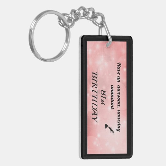 Aangepaste 81e verjaardag Acrylische Sleutelhanger (Voorkant Links)