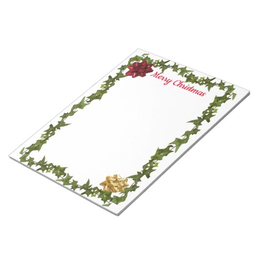 Aangepaste 8,5 x 11 kerstnotitieblok notitieblok (Schuin)