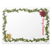 Aangepaste 8,5 x 11 kerstnotitieblok notitieblok (Voorkant)