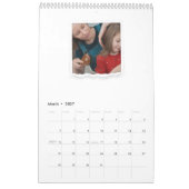 Aangepaste 8 Acht Foto Collage Modern Elegante Fam Kalender (Mar 2027)
