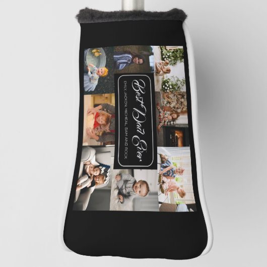 Aangepaste 8 foto collage beste vader ooit golfheadcover (Draai 90)