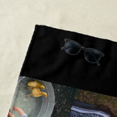 Aangepaste 8 foto collage beste vader ooit waterfl strandlaken (In situ)