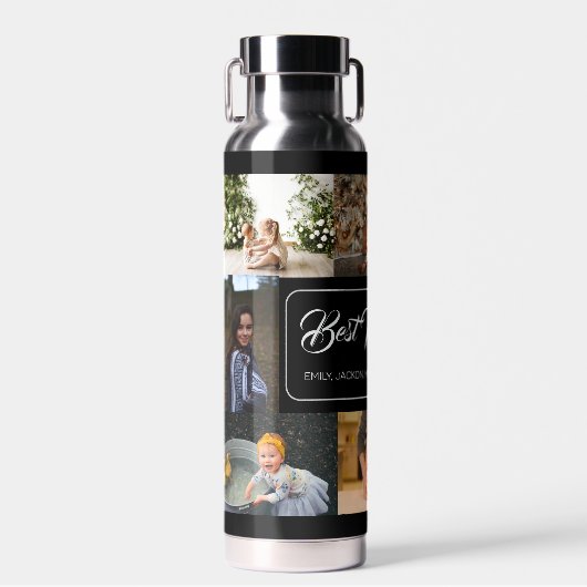 Aangepaste 8 foto collage beste vader ooit waterfl waterfles (Voorkant)