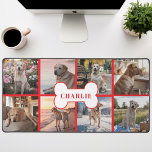 Aangepaste 8 Foto Collage Hond Bone Huisdier Rood Bureaumat<br><div class="desc">Laat je harige beste vriend zien met deze rode hond foto bureau mat! Met een strakke rode achtergrond, een collage van acht schattige foto's en een schattig hondenbot met de naam van je hond, is deze bureaumat de perfecte manier om je werkruimte op te fleuren en je geliefde metgezel dichtbij...</div>