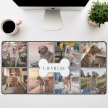 Aangepaste 8 Foto Collage Hond Bone Pet Grijs Bureaumat<br><div class="desc">Laat je harige beste vriend zien met deze grijze hondenfotoredeskmat! Met een strakke grijze achtergrond, een collage van acht schattige foto's en een schattig hondenbot met de naam van je hond, is deze bureaumat de perfecte manier om je werkruimte op te fleuren en je geliefde metgezel dichtbij te houden. Gemaakt...</div>