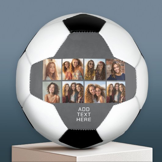 Aangepaste 8 foto collage met vierkante foto's voetbal