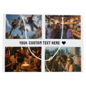 Aangepaste 8-Foto Keepsake Gift Wrap Groot Cadeauzakje (Achterkant)