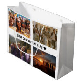 Aangepaste 8-Foto Keepsake Gift Wrap Groot Cadeauzakje (Voorkant Gekanteld)