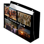 Aangepaste 8-Foto Keepsake Gift Wrap Groot Cadeauzakje (Voorkant Gekanteld)