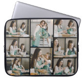 Aangepaste 8 Fotocollage Elektronica Bag Laptop Sleeve (Voorkant)
