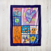 Aangepaste 8 foto's Kinderkunst- herinnering Fleece Deken