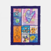 Aangepaste 8 foto's Kinderkunst- herinnering Fleece Deken (Voorkant)