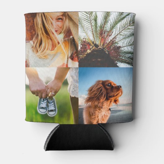 Aangepaste 8-fotosjabloon met dubbelzijdig bericht blikjeskoeler (Voorkant)