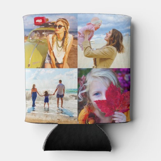 Aangepaste 8-fotosjabloon met dubbelzijdig bericht blikjeskoeler (Achterkant)