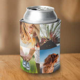 Aangepaste 8-fotosjabloon met dubbelzijdig bericht blikjeskoeler