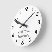 Aangepaste 8-inch ROND Wall Clock GARGOYLE B. Ronde Klok (Hoek)