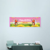 Aangepaste 8 'x 2.5' Ladybug Verjaardag vinyl Bann Spandoek (Beurs)