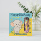 Aangepaste 8e Verjaardag Olifant Zoet Uw Fotokaart Kaart (Staand voorkant)