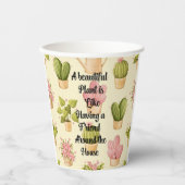 Aangepaste 8oz Paper Cup met Garden Quote Papieren Bekers (Voorkant)