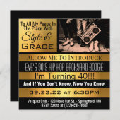 Aangepaste 90 hippe-dag-partij uitnodigen kaart (Voorkant / Achterkant)