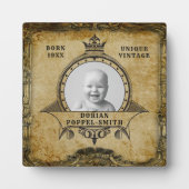 Aangepaste 90e foto-sjabloon voor geboorte fotoplaat (Voorkant)