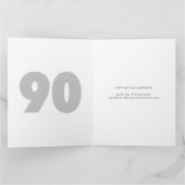 Aangepaste 90e nummer Fotocollage Aangepaste begro Kaart (Binnen)