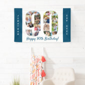 Aangepaste 90e verjaardag Foto-collage op feestdag Spandoek (Insitu)