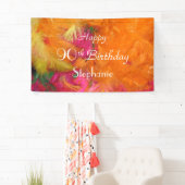 Aangepaste 90e verjaardag Oranje veren Spandoek (Insitu)