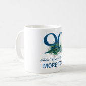 Aangepaste 90e verjaardag van 90 mok (Voorkant links)