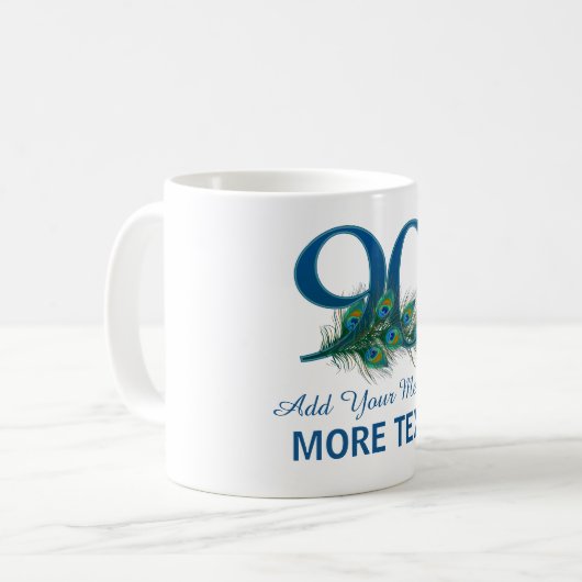 Aangepaste 90e verjaardag van 90 mok (Voorkant links)