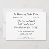 Aangepaste 90e verjaardag van uitnodigingen van de (Achterkant)