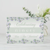 Aangepaste 90e verjaardag van uitnodigingen van de (Staand voorkant)