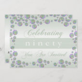 Aangepaste 90e verjaardag van uitnodigingen van de (Voorkant / Achterkant)