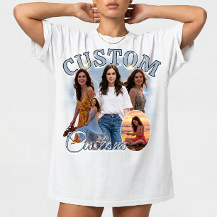 Aangepaste 90s Bootleg Rap Fotocollage, 90s Vintag T-shirt