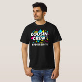 Aangepaste 90s Retro Memphis Stijl Neef Crew Match T-shirt (Voorkant volledig)