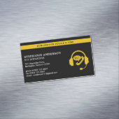 Aangepaste 911 Dispatcher Modern Thin Gold Line Lo Magnetisch Visitekaartje (Voorbeeld)